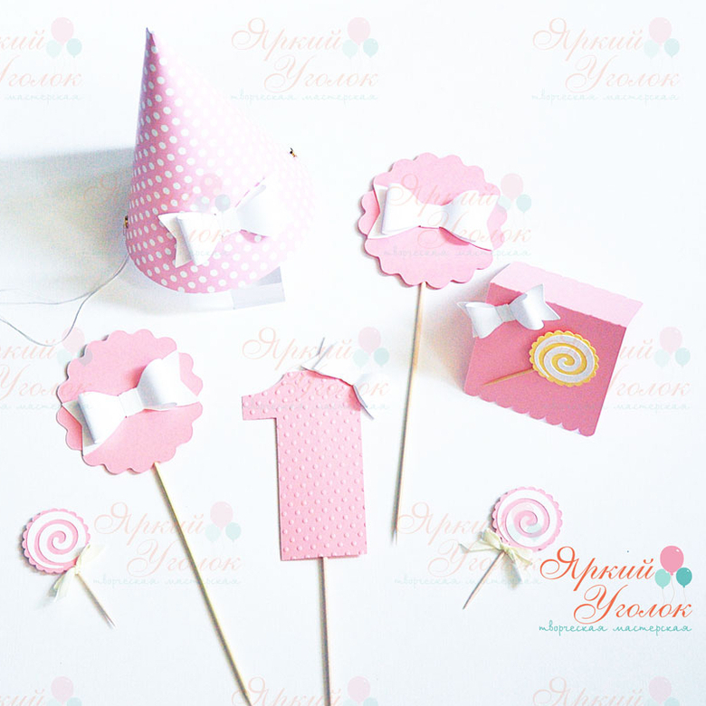 Топперы большие с бантиком