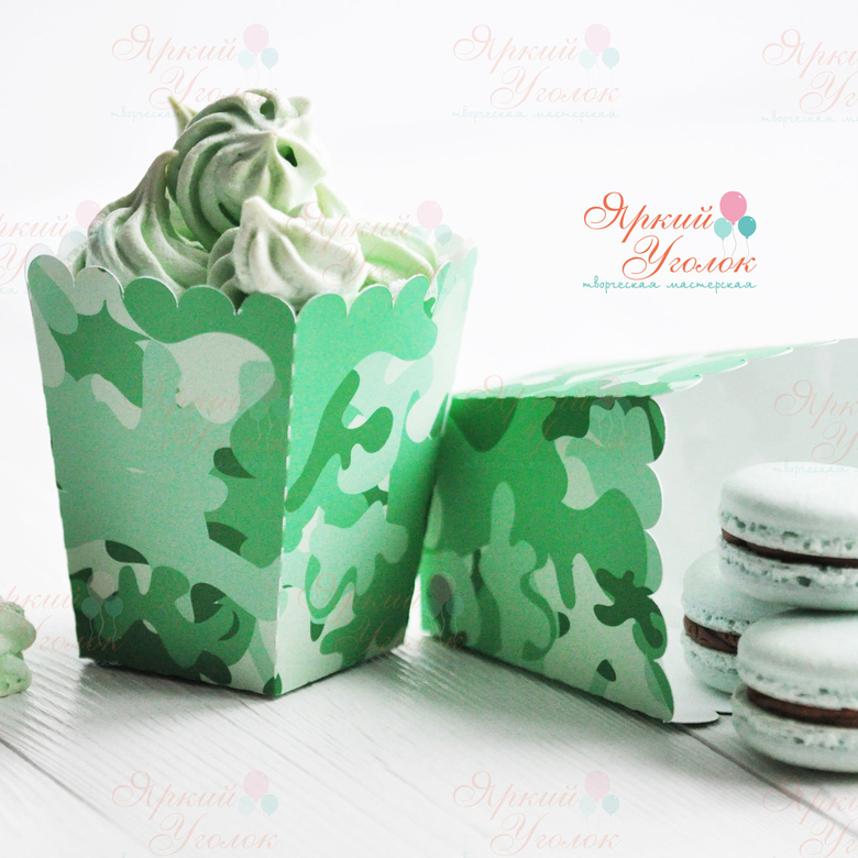 Стаканчики для сладостей или попкорна военные