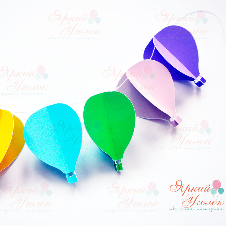 Мини гирлянда для торта 3d воздушные шары