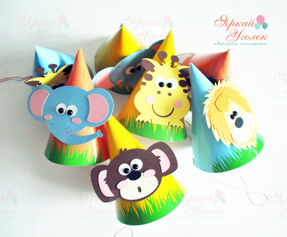 Колпачки с крупными животными