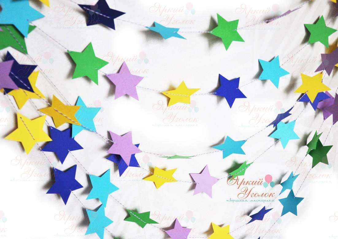 Гирлянда звезды на нитке