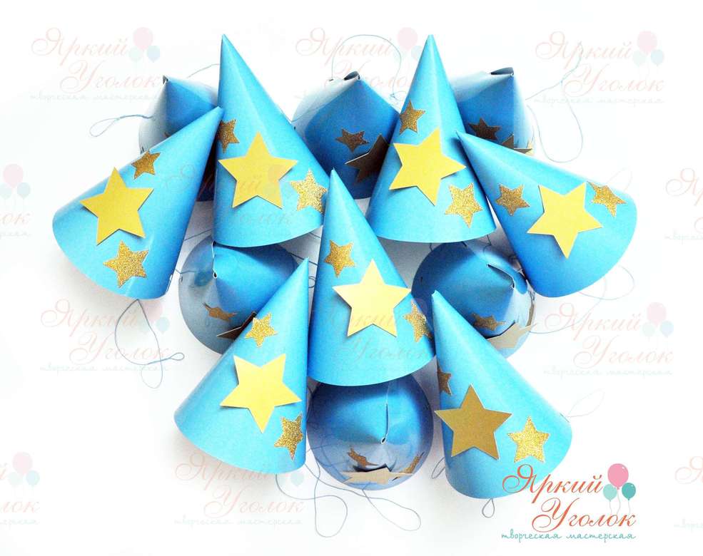 Колпачки с золотыми звездами