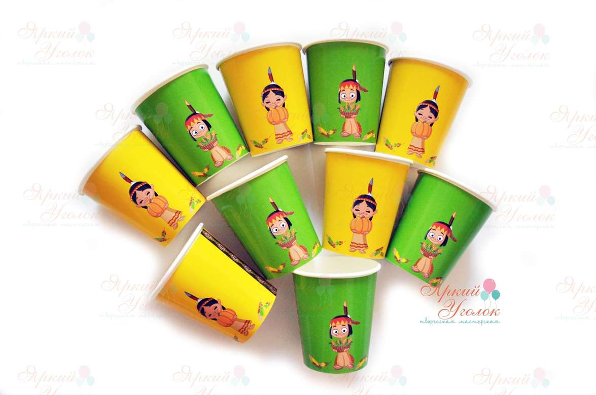 Питьевые стаканчики с индейцами