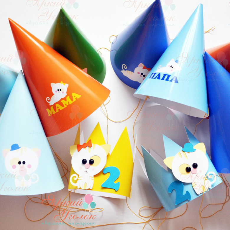 Короны с объемным декором "Котята"