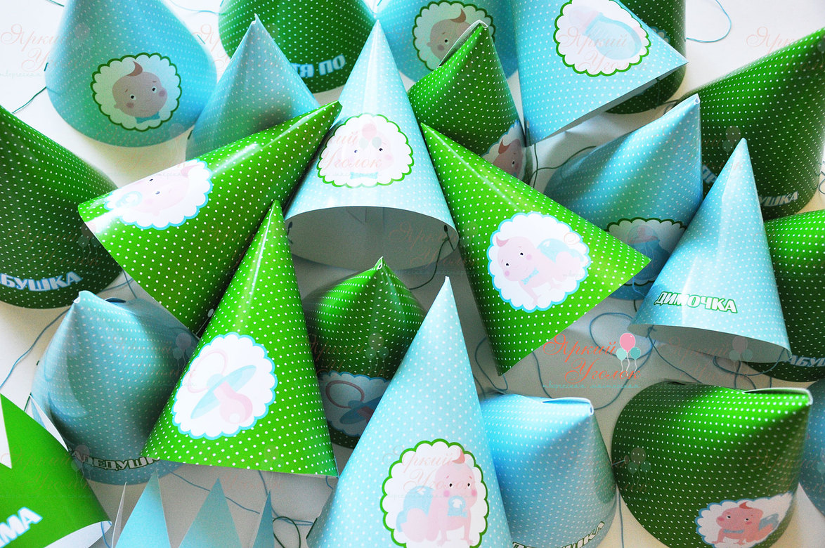 Колпачки с напечатанным рисунком "Малыш"