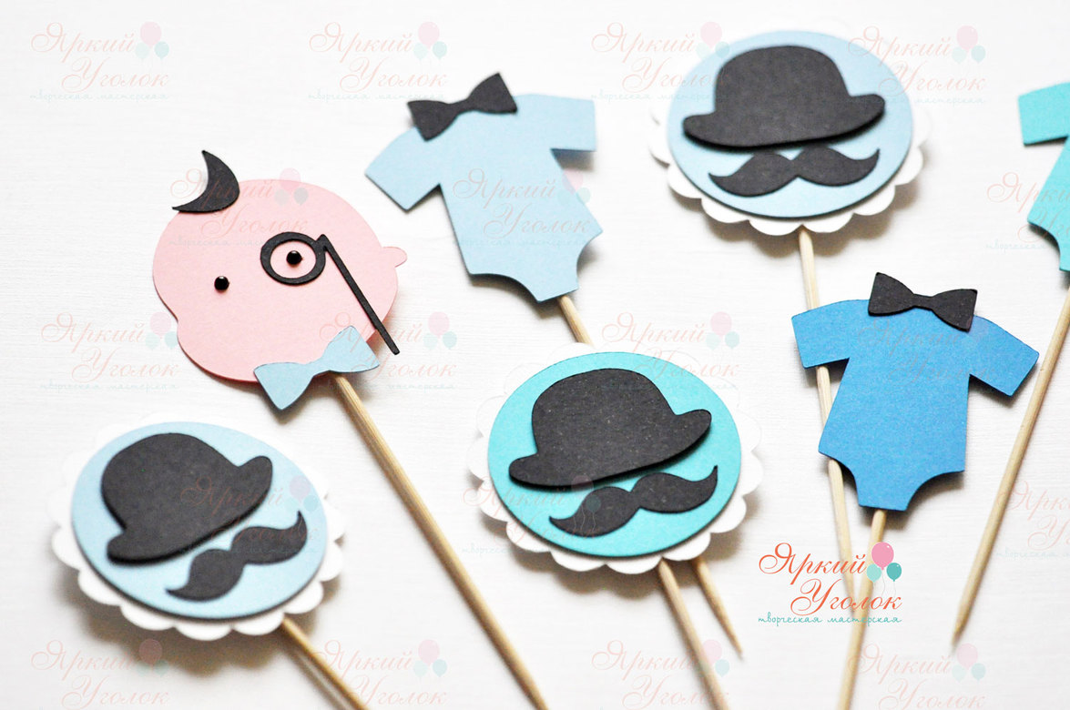 Топперы "Маленький джентельмен" из отдельных элементов