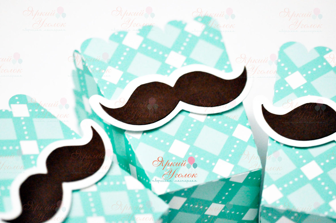 Стаканчики для сладостей или попкорна с объемным декором "Маленький джентельмен"