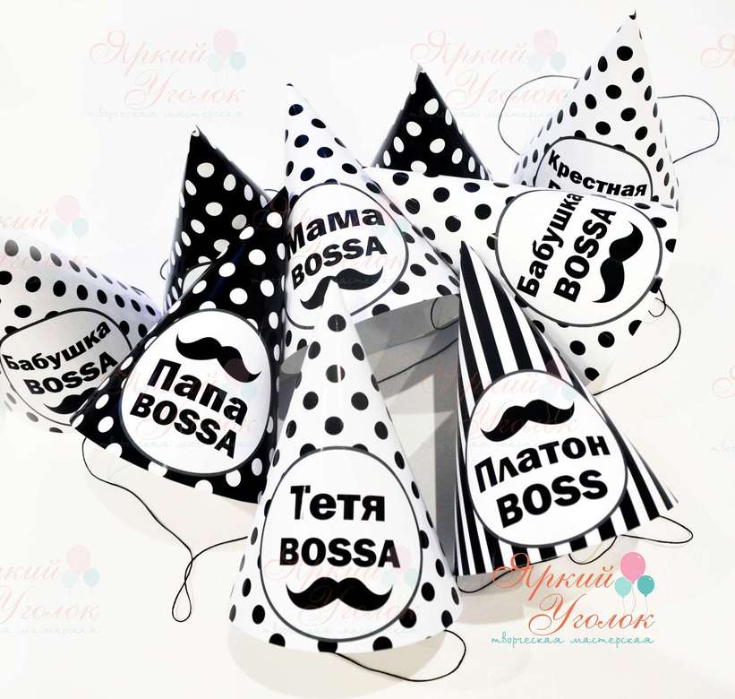 Колпачки с напечатанными картинками "Маленький джентельмен"