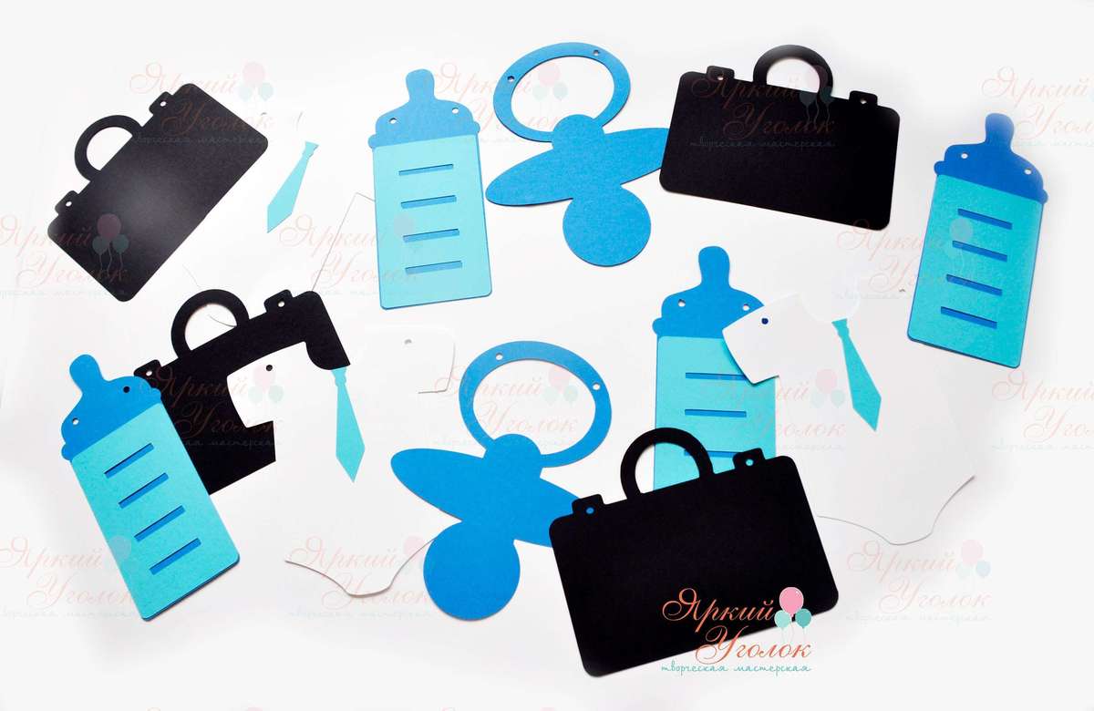 Гирлянда фигурки большие "Маленький джентельмен"