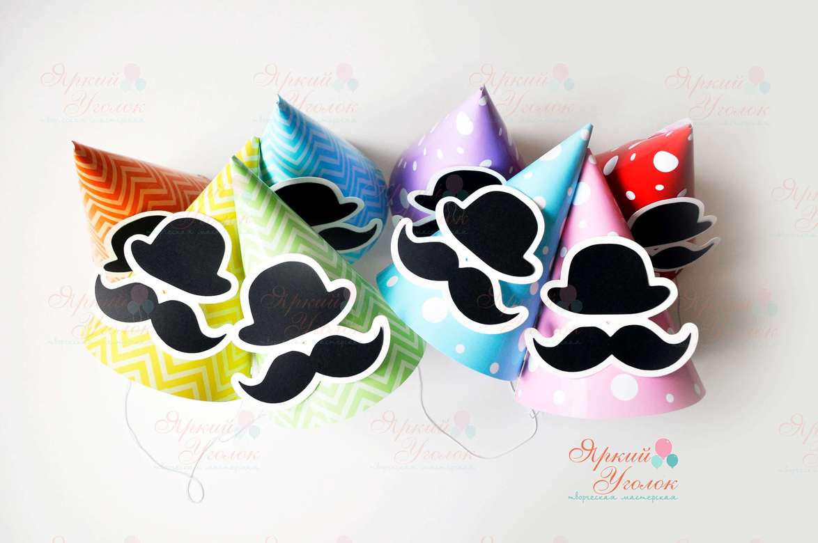 Колпачки с объемным декором яркие "Маленький джентельмен"