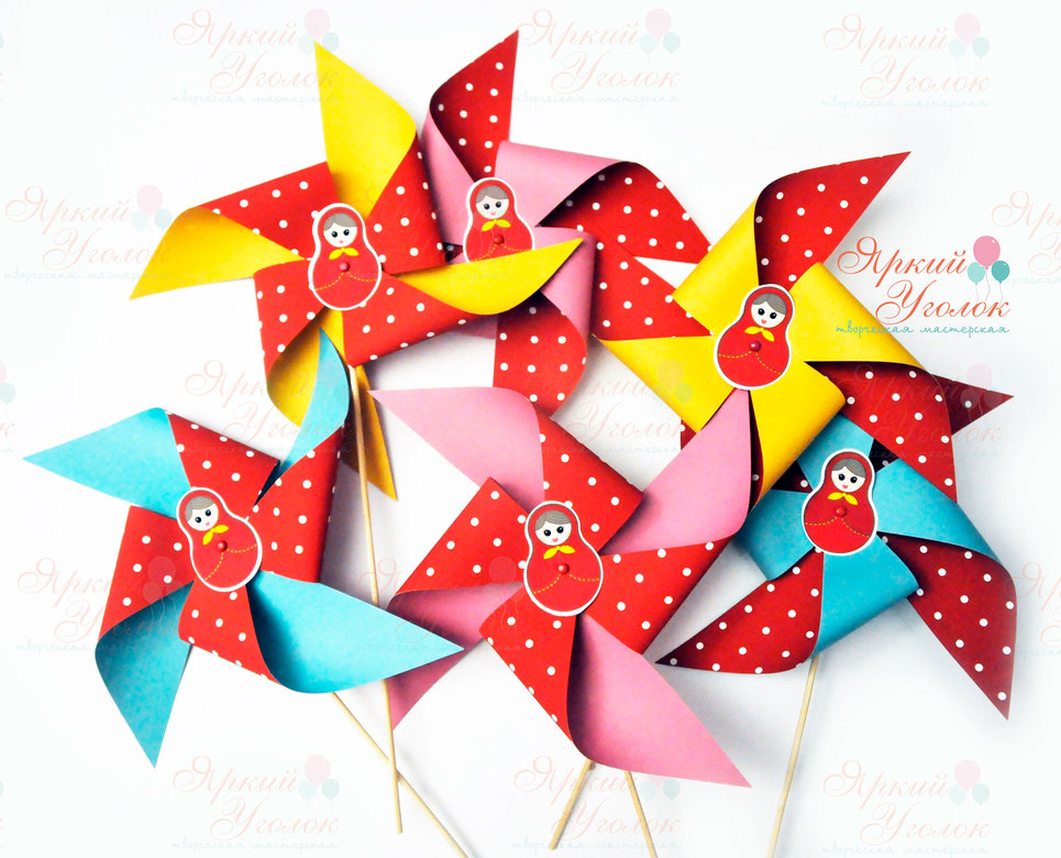 Декоративные вертушки "Матрешки"