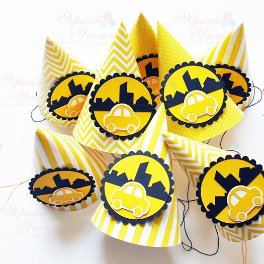 Колпачки с объемным декором "Классические машинки"