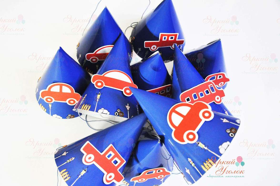 Колпачки с объемным декором "Машинки"