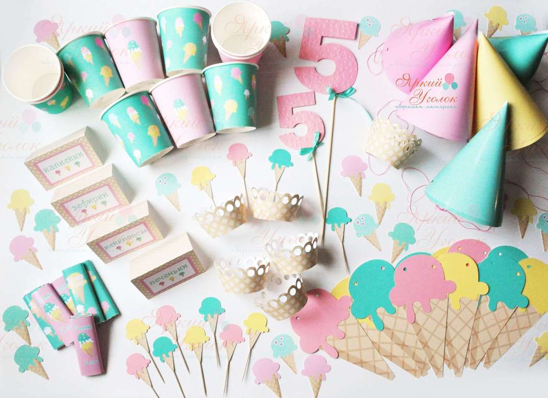 Набор для праздника нежный "Мороженки"