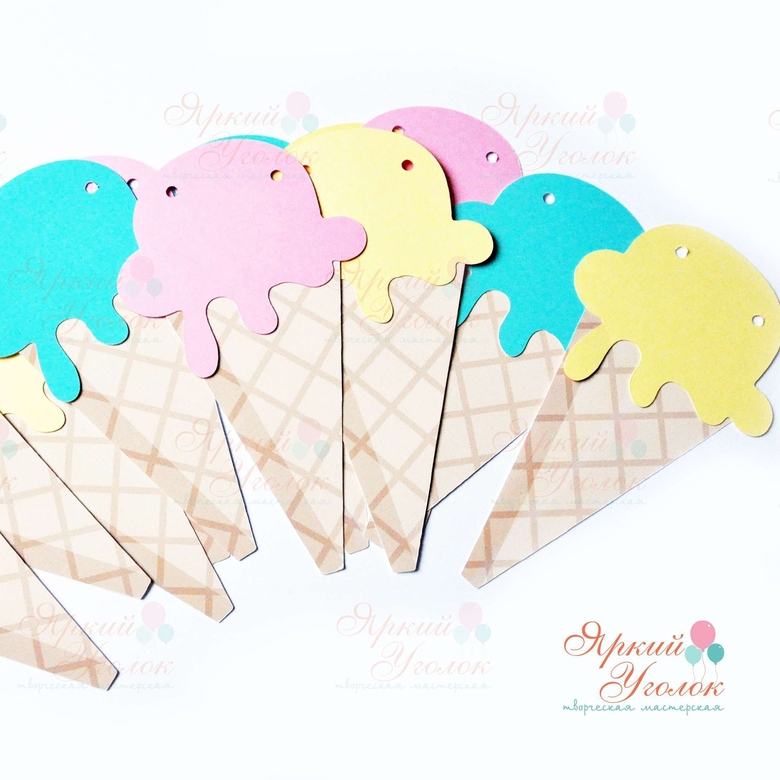 Гирлянда фигуры "Мороженки" на ленте