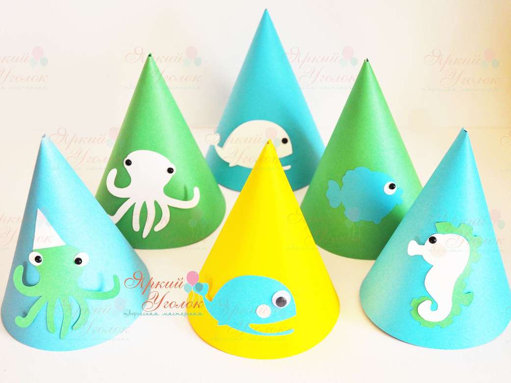 Колпачки с объемным декором "Морские"