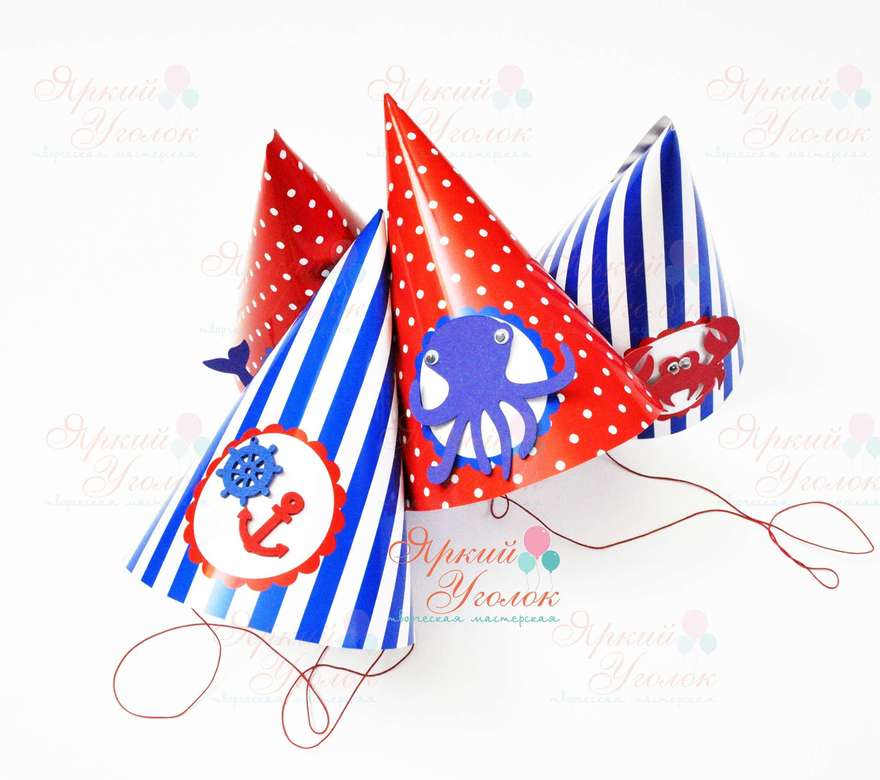 Колпачки с объемным декором "Морские обитатели"