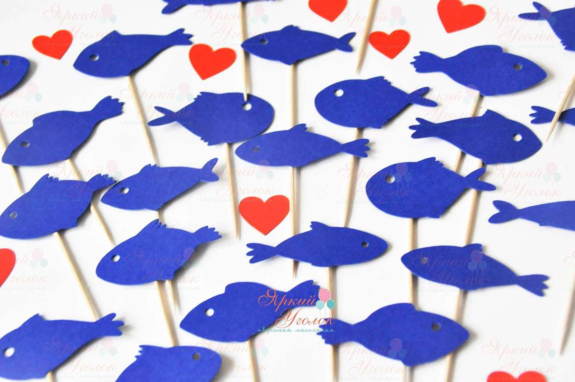 Топперы фигурные "Рыбки"