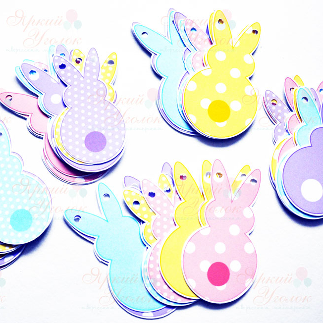 Пасхальная гирлянда - зайки