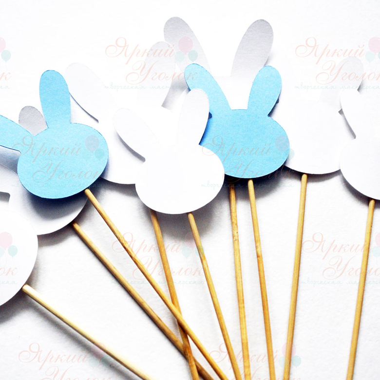 Топперы пасхальные "Зайки"