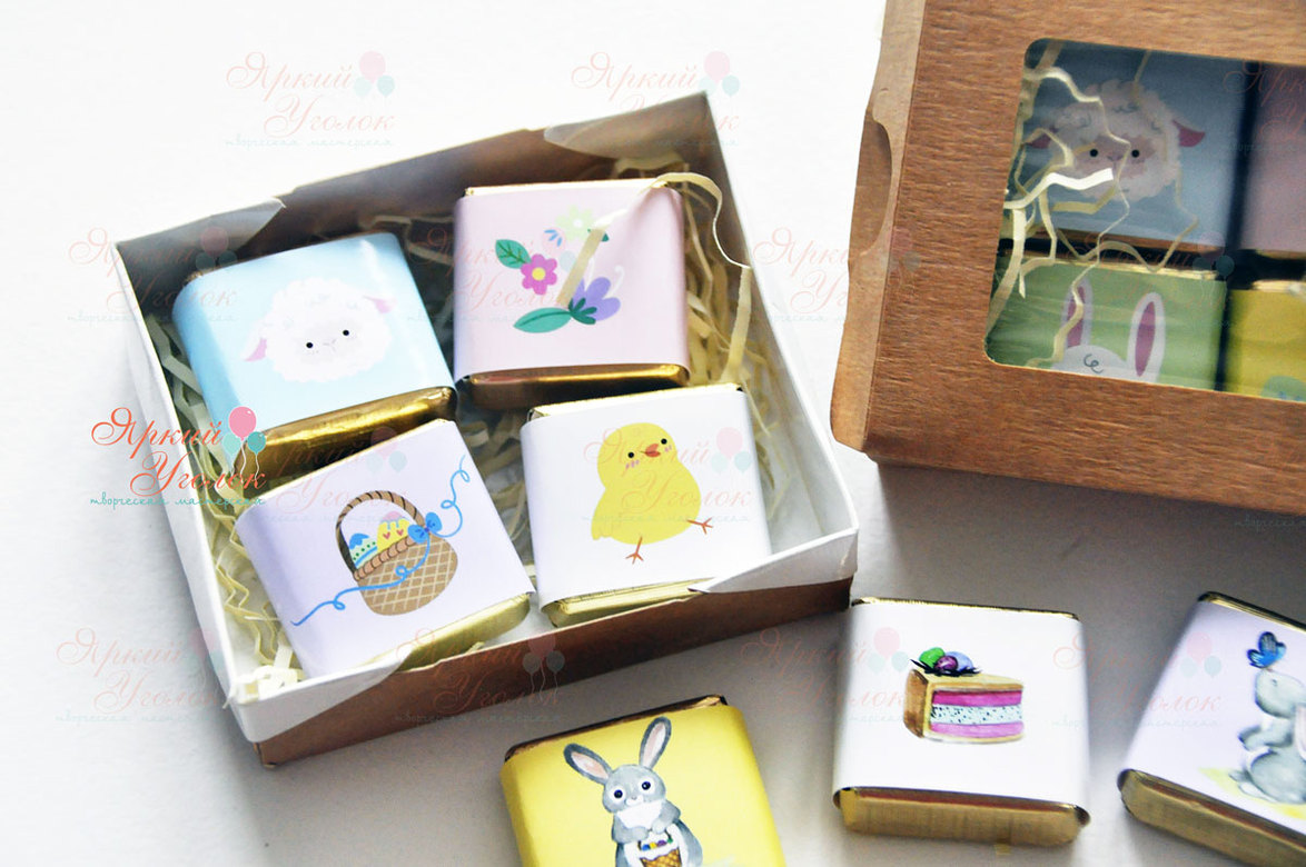 Набор пасхальных оберток для конфеток
