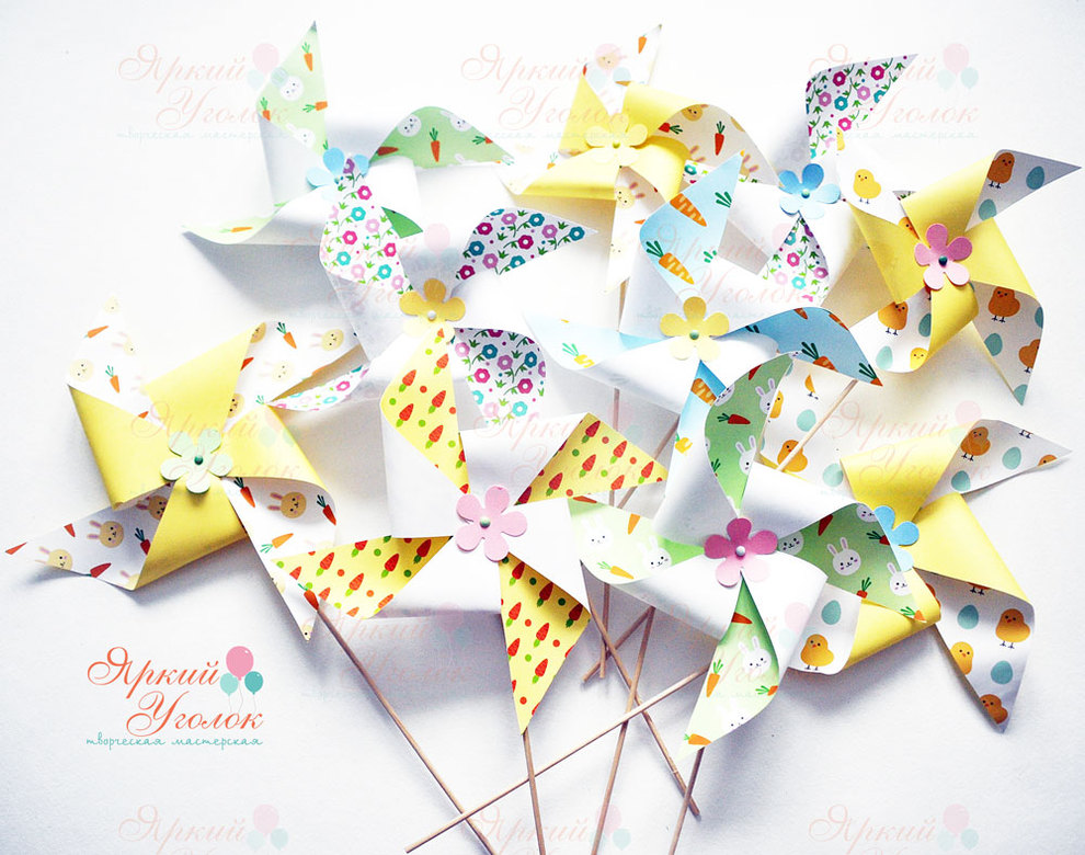 Пасхальные декоративные вертушки