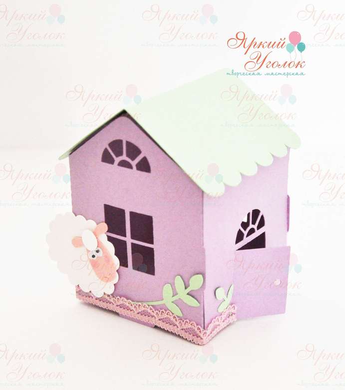 Бонбоньерка в форме домика
