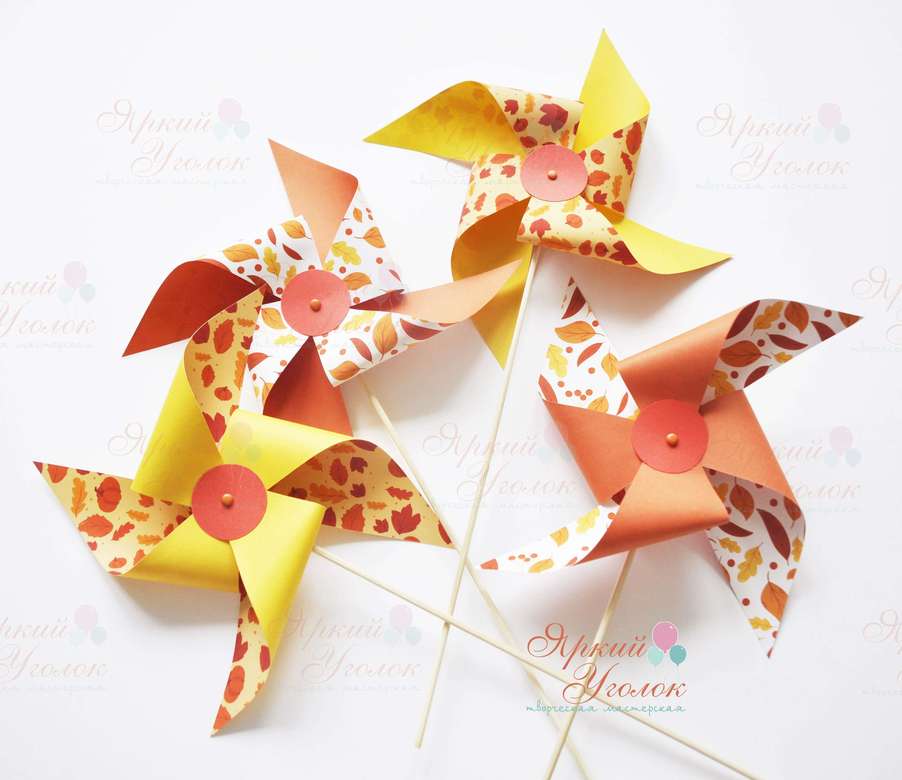 Осенние декоративные вертушки