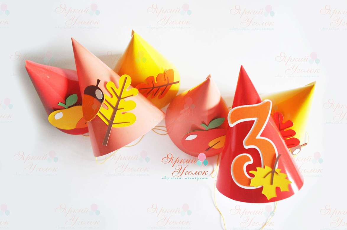 Колпачки с крупным осенним декором