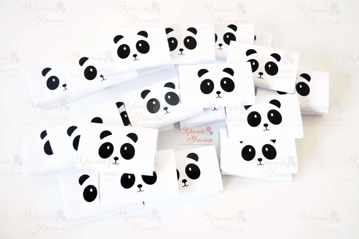 Обертки на шоколад "Панды", 15 гр