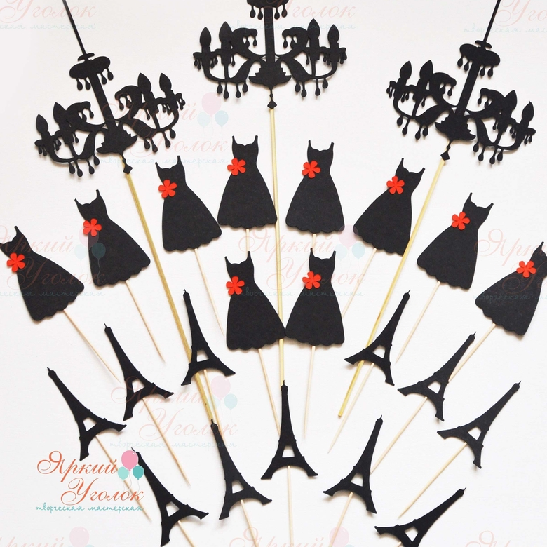 Топперы фигурные "Париж"