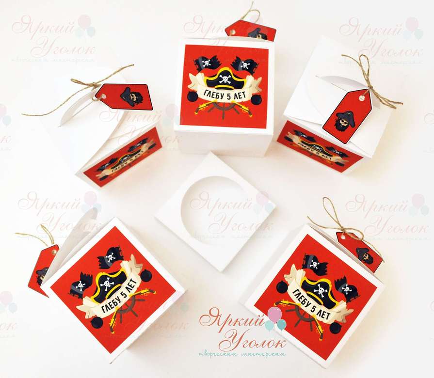 Коробочка для капкейка "Пираты"