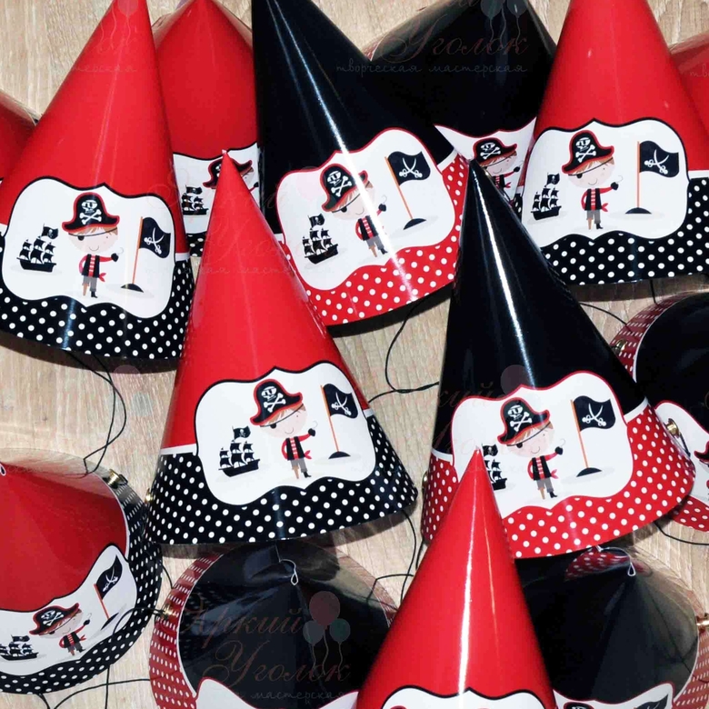Колпачки с напечатанными картинками "Пираты"