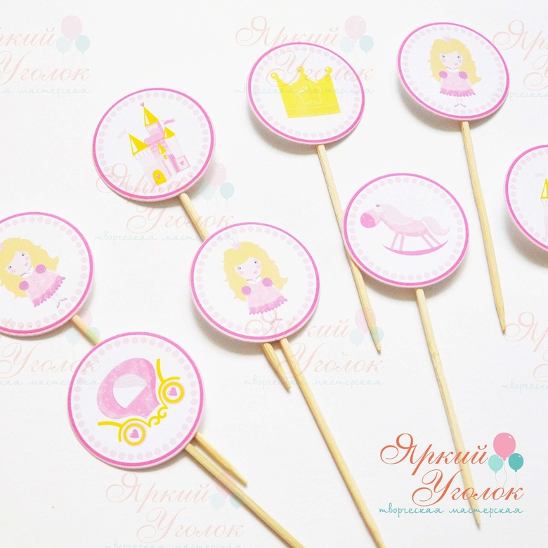 Топперы напечатанные "Принцессы"