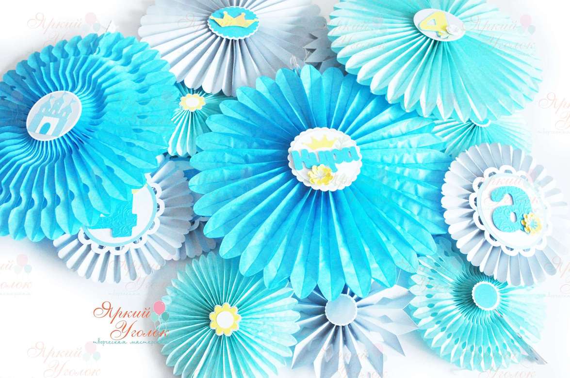 Веерные круги (бумажные фанты) "Принцессы"