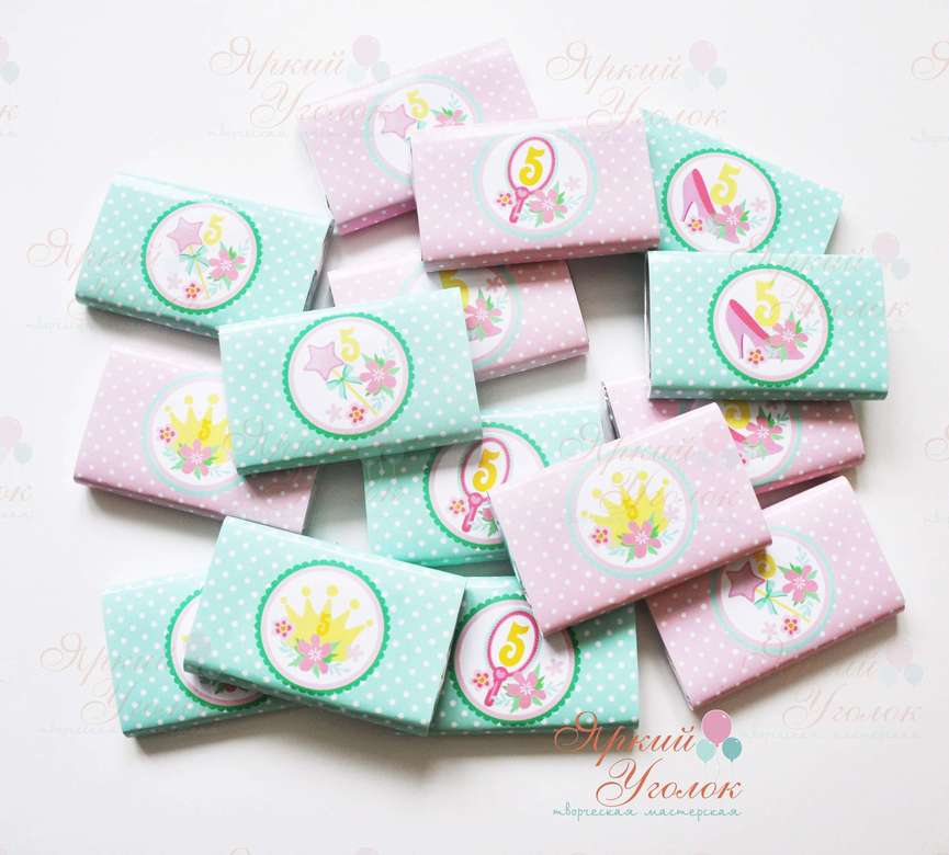 Обертки на шоколад "Принцессы", 15 гр