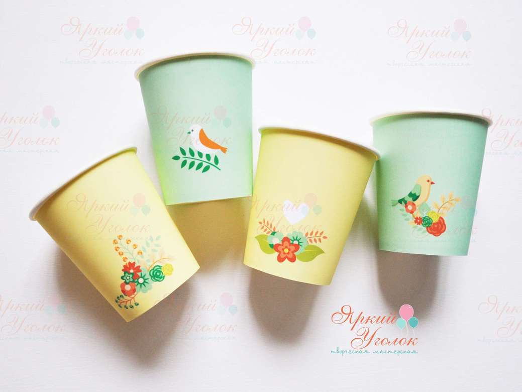 Питьевые стаканчики "Птички"