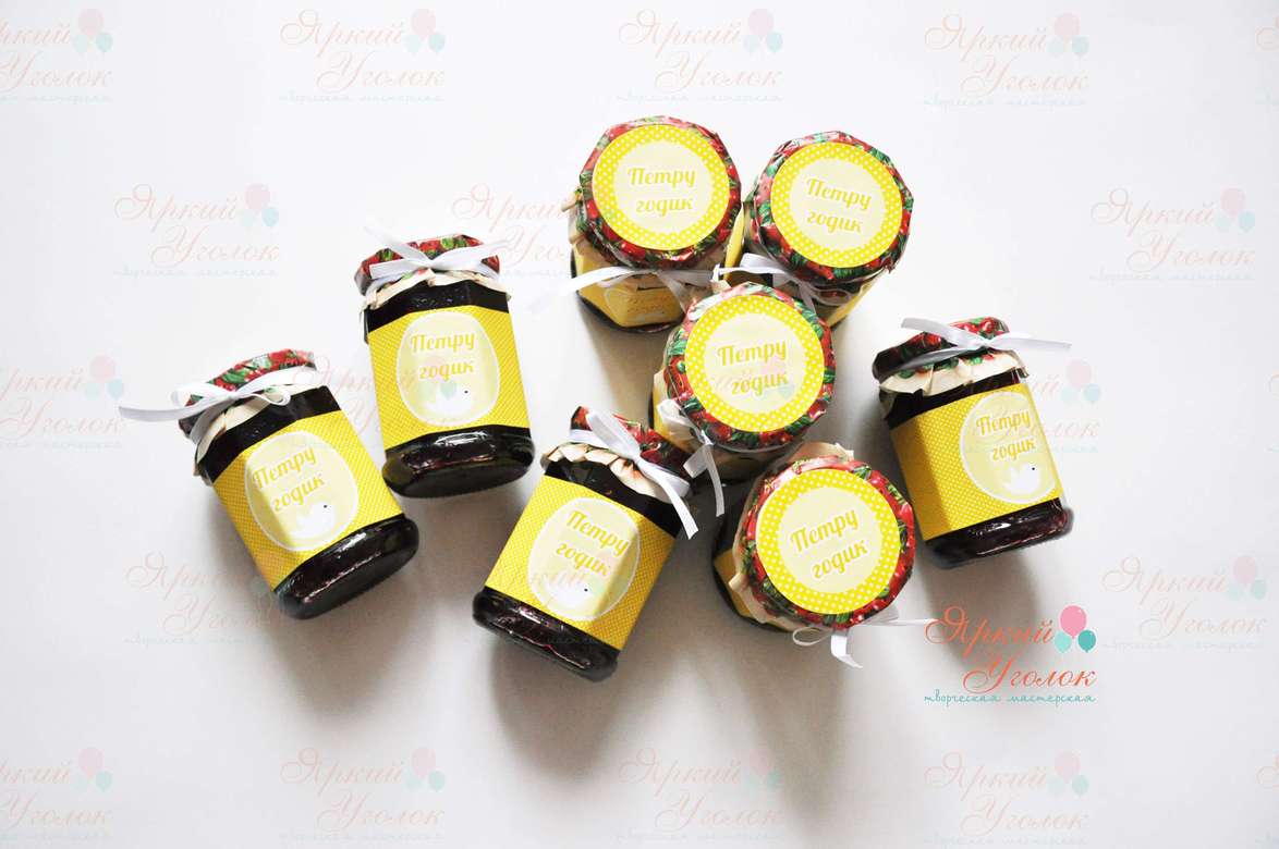 Набор наклеек "Птички" для баночек с вареньем