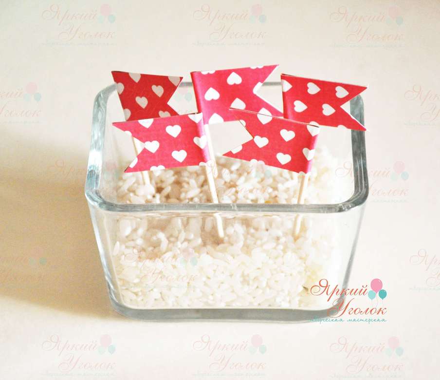 Топперы напечатанные флажки