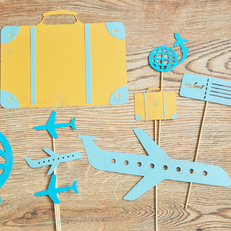 Картинка "Путешествия" для декора из отдельных элементов