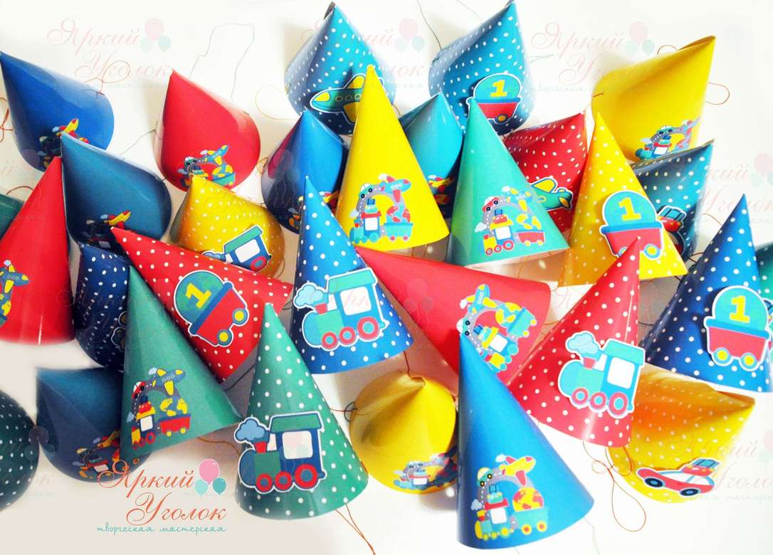 Колпачки с напечатанными картинками и объемным декором "Путешествия"