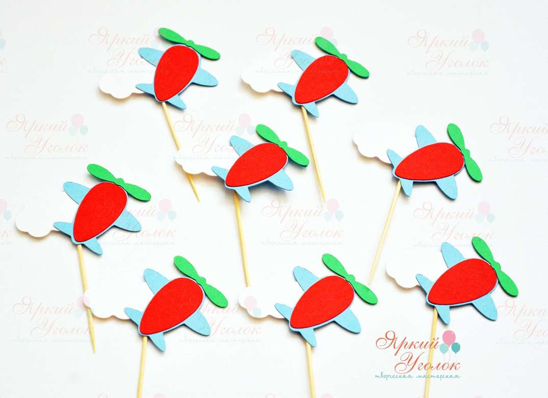 Топперы из отдельных элементов "Самолетики"