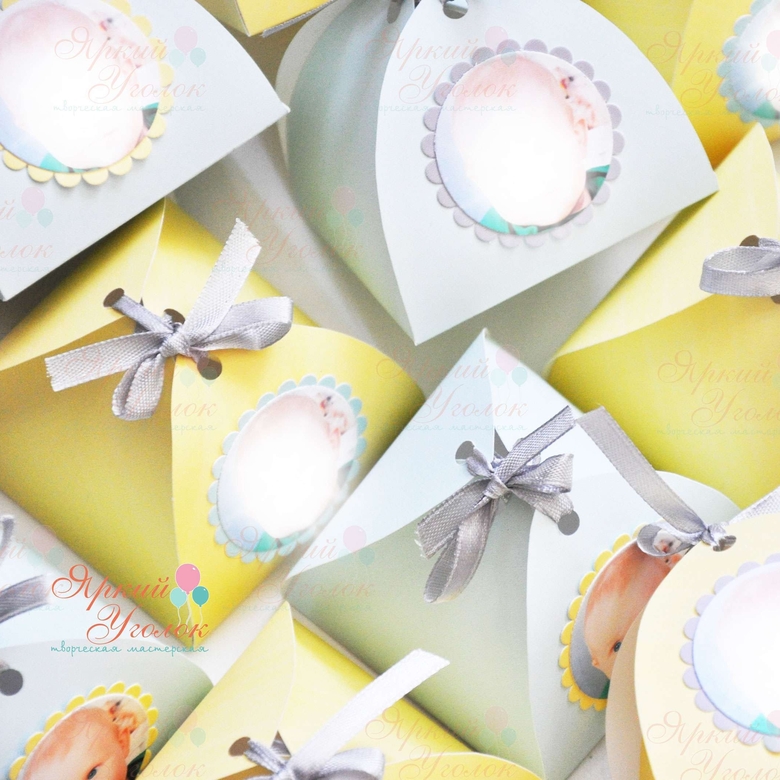 Бонбоньерки с фотографиями "Слоники"