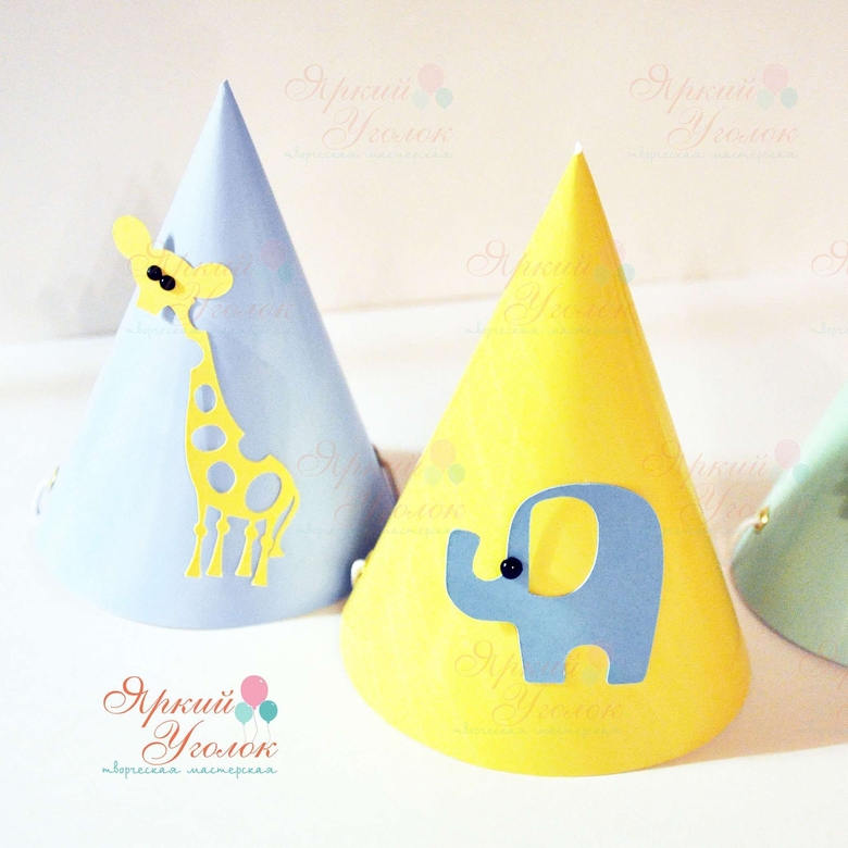 Колпачки и короны с объемным декором "Животные"