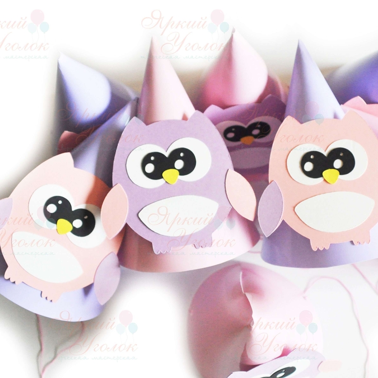 Колпачок с объемными совами