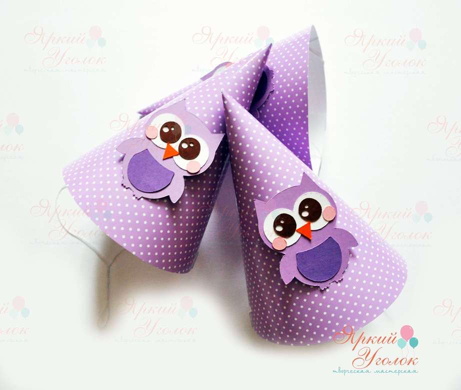 Колпачок с объемным декором "Совушки"