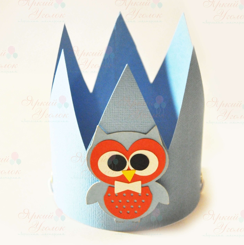 Корона с объемным декором "Совушка"