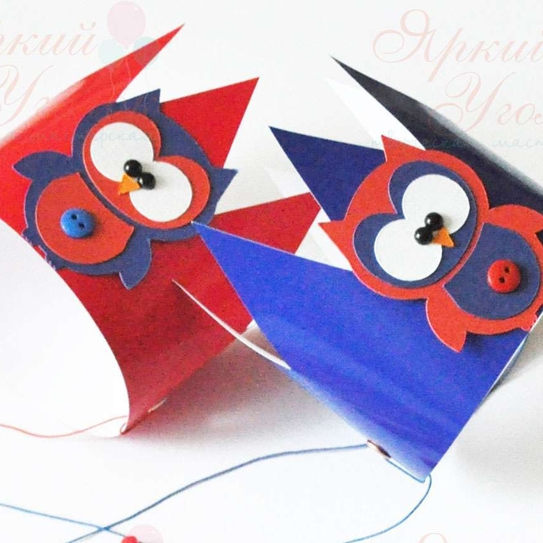 Короны с объемным декором "Совушки"