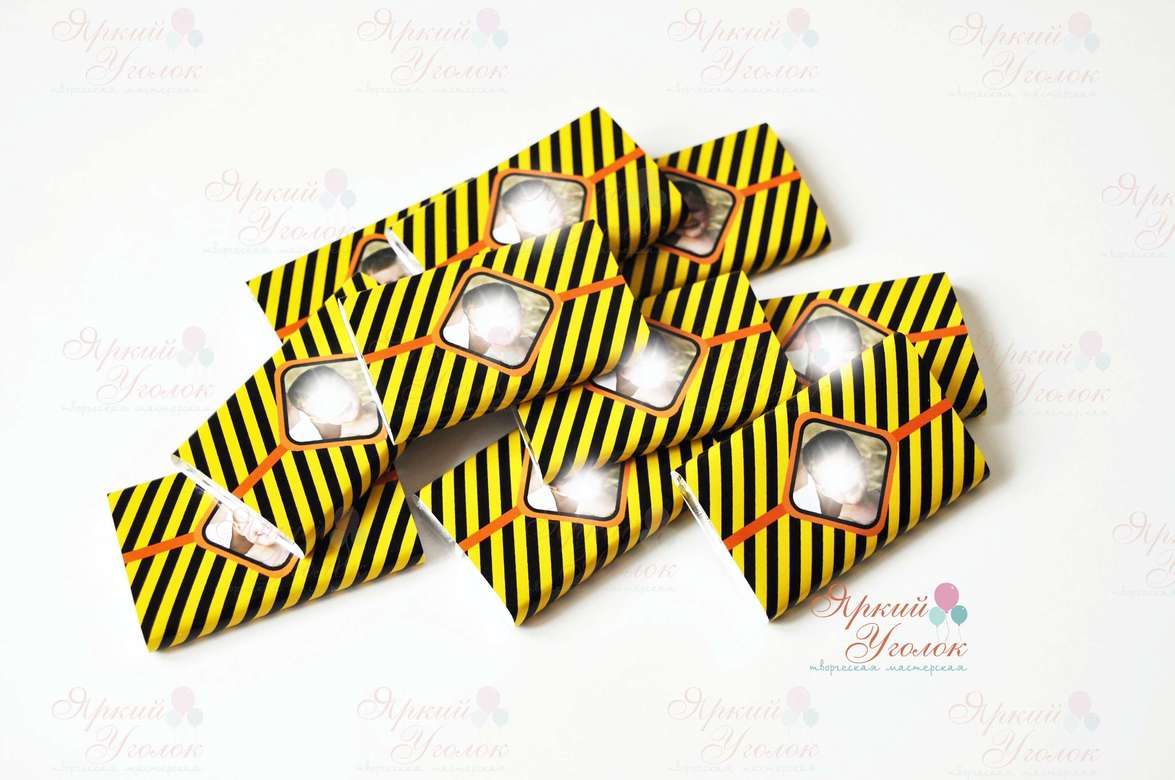 Обертки с фотографией "Стройка" на шоколад, 15 гр