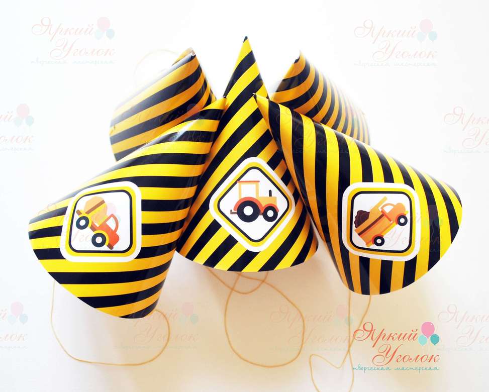 Колпачок с напечатанными картинками "Стройка"